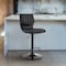 Armen Living Bardot Adjustable Height Black Faux Leather Swivel Bar Stool LCBABABLBL - alternate 4